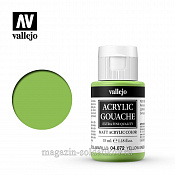Гуашь-темпера, желто-зеленый, 35 мл, Vallejo - фото