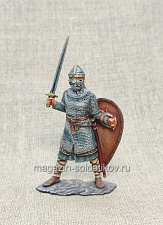 Миниатюра из олова Норман со щитом и мечом, 54 мм, Студия Большой полк - фото