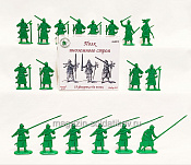 Солдатики из пластика Полк иноземного строя №2 (18 шт., зелёный) 1:32, Уфимский солдатик - фото