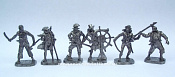 Солдатики из металла Пираты, набор №2 (пьютер) 6 шт, 40 мм, Солдатики Публия - фото
