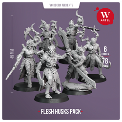 Сборные фигуры из смолы Flesh Husks Pack, 28 мм, Артель авторской миниатюры «W»