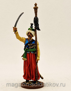 Миниатюра из олова Мамелюк с бунчуком. Франция, 1806-14 г, Студия Большой полк (ИЛ0468.12.03.54) (ИЛ0468.12.03.54)