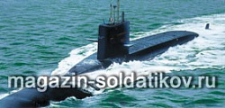 Сборная модель из пластика Подводная лодка SM «Редутабл» 1:400 Хэллер