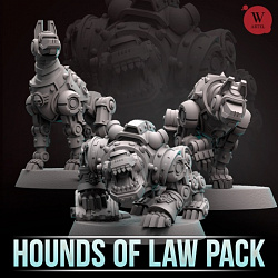 Сборные фигуры из смолы Hounds of Law Pack, 28 мм, Артель авторской миниатюры «W»