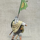 Миниатюра из смолы Восточный воин со знаменем, 1066 г., 54 мм, Студия Большой полк (FIV029.07.14.54) (FIV029.07.14.54 )