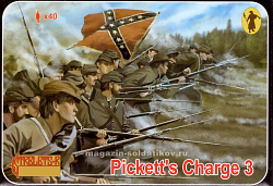Солдатики из пластика Pickett's Charge 3 Gettisburg (1/72) Strelets (178) (178)