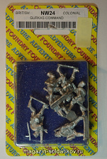 Фигурки из металла Гурки, командование, (28 mm) Foundry - фото