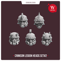 Сборные фигуры из смолы Crimson Legion Heads Set#2, 28 мм, Артель авторской миниатюры «W»