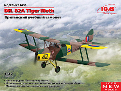 Сборная модель из пластика DH. 82A Tiger Moth, Британский учебный самоле 1/32, ICM