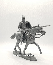 Солдатики из пластика Конный викинг с копьем и мечом - фото