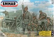 EM 7204 German WWI Artillery with 76mm 96 n/A Field Cannon, 1:72, Emhar