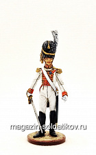 Миниатюра из олова Офицер гвардейских гренадер. Вестфалия, 1809-10 гг., Студия Большой полк - фото