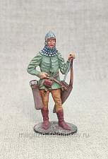 Миниатюра из олова Богемский лучник, II половина XIV в., 54 мм, Студия Большой полк - фото