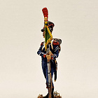 Миниатюра из олова Сержант карабинеров 8-го легкого полка с ротным фаньеном, Студия Большой полк