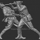 Сборная фигура из смолы Схватка автоматчика РККА с фельдфебелем пехоты Вермахта. Лето 1941-42, 1:35, SOGA miniatures (SM 3016) (SM 3016)