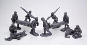 Солдатики из пластика German Medical Team 12 figures in 6 poses (gray), 1:32 ClassicToySoldiers - фото