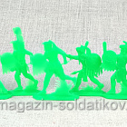 Солдатики из пластика Ацтеки. Пластик (8 шт, цвет-салатовый, в кор.), Воины и битвы