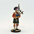 Миниатюра из олова Волынщик 92-го шотландского полка, Великобритания, 54 мм, Студия Большой полк