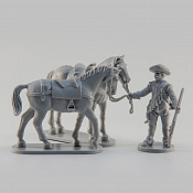 Сборная миниатюра из смолы Драгун, 28 мм, Аванпост - фото