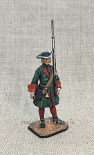 Миниатюра из олова Русский фузелер 1709 г., 54 мм Студия Большой полк - фото