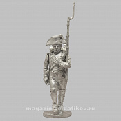 Сборная миниатюра из металла Фузилёр идущий, в шляпе, под курок. Франция, 1802-1806 гг, 28 мм, Аванпост - фото