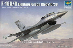 Сборная модель из пластика Самолет F-16B/D Fighting Falcon Block15/30/32 (1:144) Трумпетер