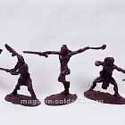 Солдатики из пластика Гуроны №1 (темно-коричневый цвет, 5 шт), 1:32 Хобби Бункер