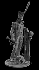 Сборная миниатюра из металла Штаб-трубач армейских уланских полков, Россия 1812-14 гг, 54 мм, Chronos miniatures - фото