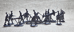 Солдатики из пластика Римский легион. Полевая артиллерия, 54 мм (8 шт, серебристый, пластик, б/к) Воины и битвы