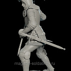 Сборная миниатюра из смолы Рыцарь Азенкура 75 мм (1:24) Medieval Forge Miniatures (C-75-115) (C-75-115)
