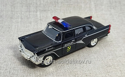 Масштабная модель в сборе и окраске Q540-0098 Модель автомобиля коллекционная Газ 13 Чайка (милиция) 1/43 Autotime