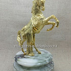 Фигура из бронзы Статуэтка из бронзы «Конь на дыбах» на подставке из мрамора (096-323) (096-323)
