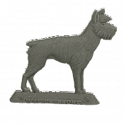 Солдатики из пластика Собака Карликовый шнауцер, серый, Воины и битвы - фото
