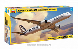 Сборная модель из пластика Пассажирский авиалайнер Аэробус А-350-1000 (1:144) Звезда (7020) (7020)