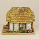 Масштабная модель в сборе и окраске Сарай с соломенной крышей, 1:56, Средневековый город