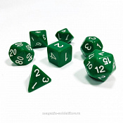 1145 Набор из 7 кубиков для ролевых игр (зеленый) Звезда