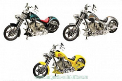 Масштабная модель в сборе и окраске Мотоцикл «Chopper custom» в ассортименте,1:18, Autotime (76278/02) (76278/02)