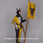 Миниатюра в росписи Швейцарский знаменосец кантона Ури, XV в., 1:32, Сибирский партизан (СП129) (СП129)
