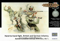 Сборные фигуры из пластика MB 3592 Рукопашный бой, британская и немецкая пехота в Африке (1/35) Master Box