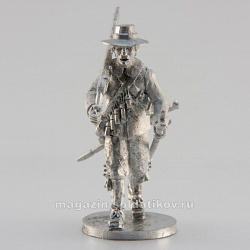 Сборная миниатюра из металла Мушкетёр, идущий, 28 мм, Аванпост