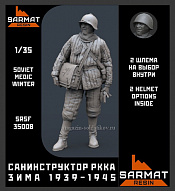 Сборные фигуры из смолы Санинструктор РККА, зима 1939-1945, 1/35 Sarmat Resin - фото
