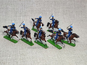 Солдатики из пластика в росписи Бугские казаки с шашками 1812 год - набор 7 шт., Звезда - фото