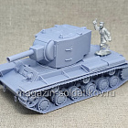 Советский тяжёлый штурмовой танк КВ-2 3D 1/56 3Д Корнукопия (552-022) (552-022)