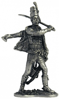 Миниатюра из металла 027. Рядовой бахмутского гусарского полка, 1764-1772 гг. EK Castings