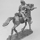 Сборная фигура из металла Конный офицер в черкесске с наганом, 1918-1922 гг. 28 мм, Figures from Leon