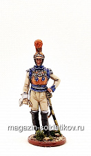 Миниатюра из олова Офицер первого карабинерского полка. Франция, 1810-15 гг., Студия Большой полк - фото