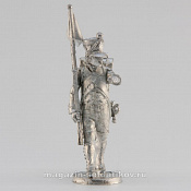 Сборная миниатюра из металла Сержант фузилёрной роты, идущий, Франция, 28 мм, Аванпост - фото