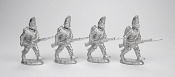 Сборные фигуры из металла Павловские фузелеры в атаке 1812 г. (набор из 4 шт), 28 мм STP-miniatures - фото