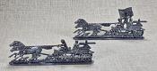 Солдатики из пластика Тачанки Махно (2 шт, пластик, антрацит) 54 мм, Воины и битвы - фото