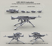 LRE35015 Пулемёт M240B 7.62мм на треножном станке M122 1:35, Live Resin